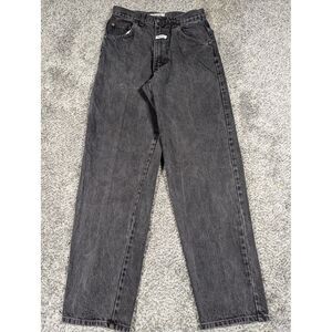 Vintage BOSS Jeans Mens 30 Black Denim Baggy Taper‎ Skater Raver 90s USA 28x31
